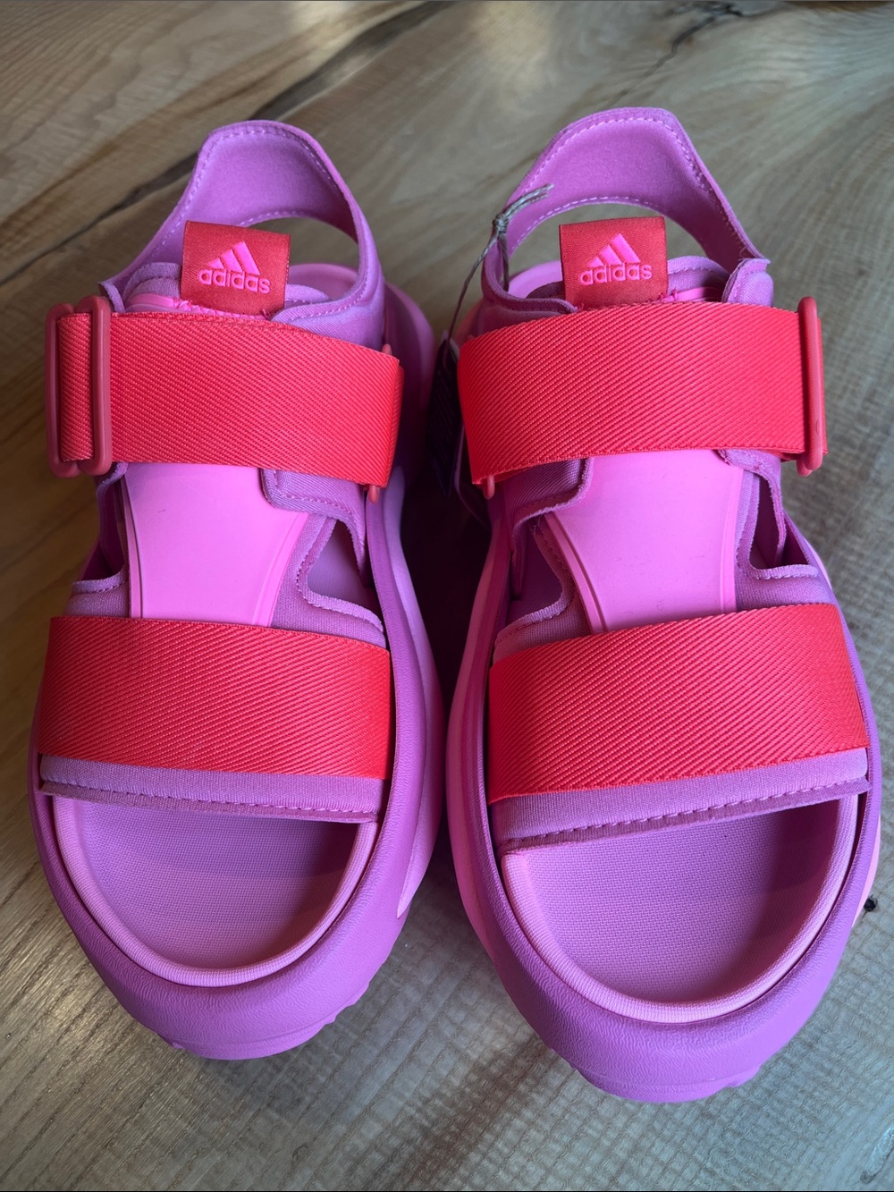 NWT Adidas Mehana Platform Sandals Pink Fusion Size 8 (Fits US 9)